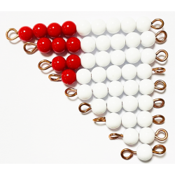 Perles rouges et blanches