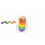 6 bols en bois arc en ciel.