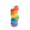 6 bols en bois arc en ciel.