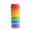 6 bols en bois arc en ciel.
