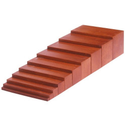 Matériel Montessori - escalier marron