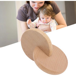 Disques entrelacés en bois.