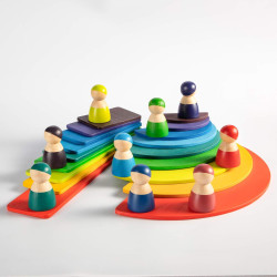 Planches d'équilibre à bascule arc-en-ciel.