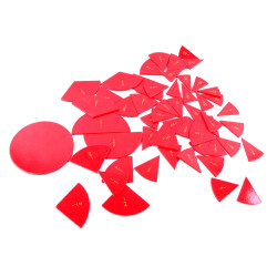 Cercles des fractions en bois 1-10