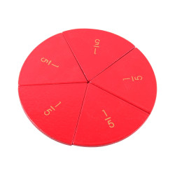 Cercles des fractions en bois 1-10