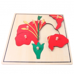 puzzle fleur en bois nouveau