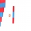 barres rouges et bleues haut de gamme